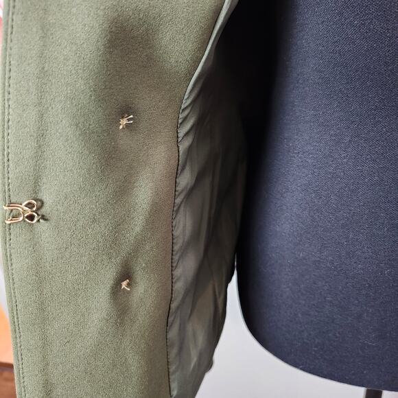 Tahari ASL Women's Ponte Faux Double Breasted Blazer Olive Green NWT Size 4 - Picture 6 of 16